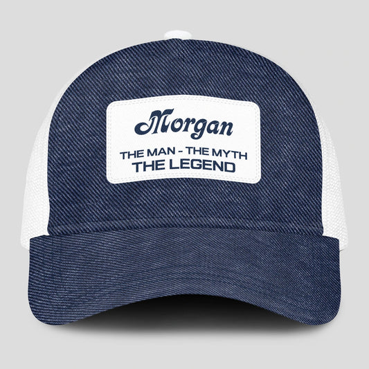 The Man The Myth The Legend Blue Denim Mesh Cap MORGAN 13K1 C194PF