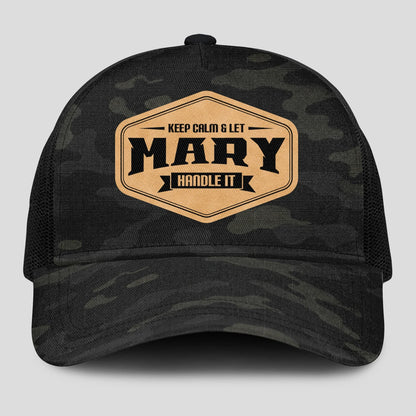 Keep Calm & Let Your Name Handle It Dark Camo Mesh Cap MARY 13K1 C195PF