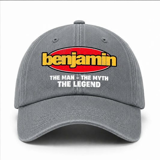 The Man The Myth The Legend Vintage Logo Washed Cap BENJAMIN 13K1 C162PF