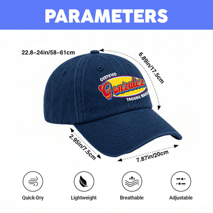 Certified Your Name Trouble Maker Washed Cap GONZALEZ 13K1 C73PF