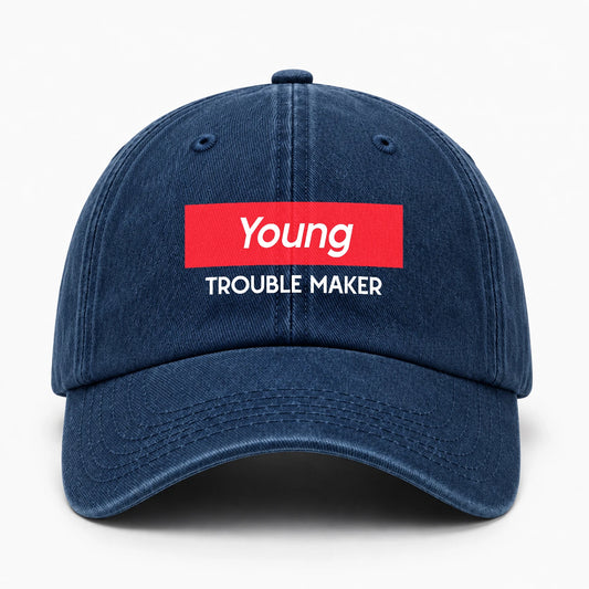 Trouble Maker Red Logo Washed Cap YOUNG 13K1 C140PF