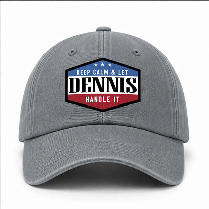 Keep Calm & Let Your Name Handle It Washed Cap DENNIS 13K1 C87PF