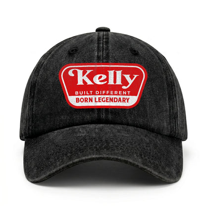 Built Different Born Legendary Red Logo Washed Cap KELLY 13K1 C63PF
