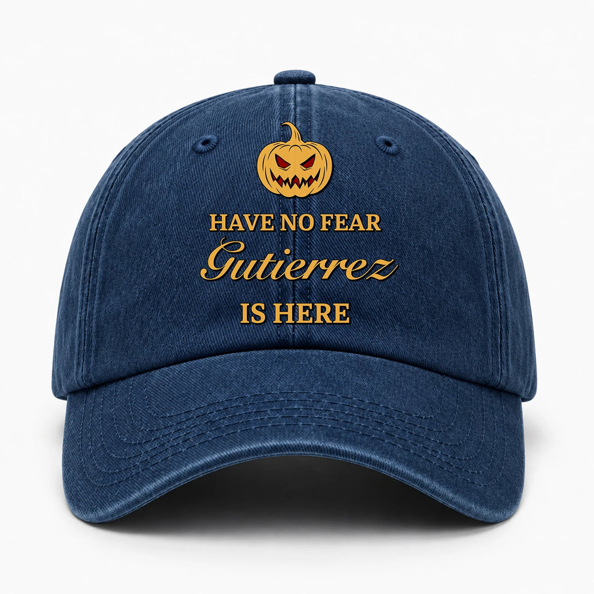 Have No Fear Your Name Is Here Jack O' Lantern Washed Cap GUTIERREZ 13K1 C165PF