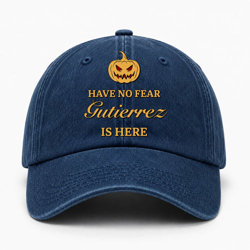 Have No Fear Your Name Is Here Jack O' Lantern Washed Cap GUTIERREZ 13K1 C165PF