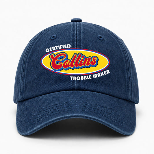 Certified Your Name Trouble Maker Washed Cap COLLINS 13K1 C73PF