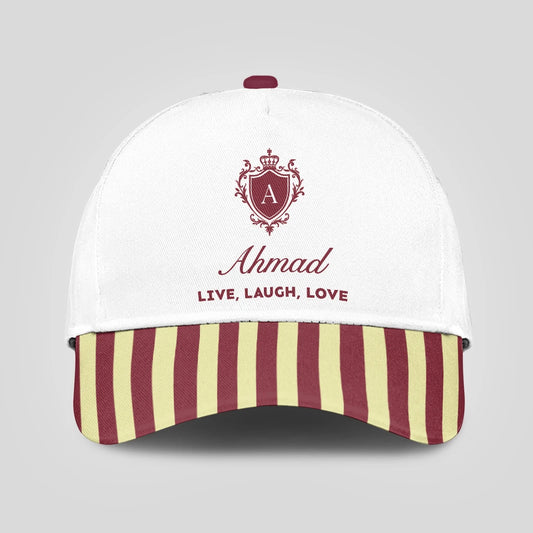 Live Laugh Love Burgundy And Yellow Cap AHMAD 13K1 C120PF