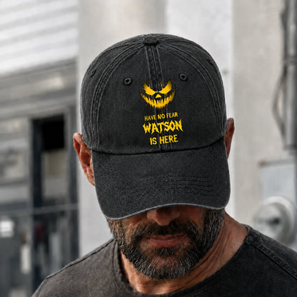 Have No Fear Your Name Is Here Jack O' Lantern Washed Cap WATSON 13K1 C135PF