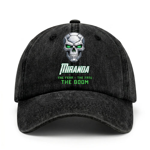 The Fear The Fate The Doom Skull Washed Cap MIRANDA 13K1 C99PF