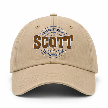 Hated By Many Confronted By None Washed Cap SCOTT 13K1 C36PF