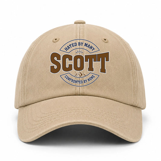 Hated By Many Confronted By None Washed Cap SCOTT 13K1 C36PF
