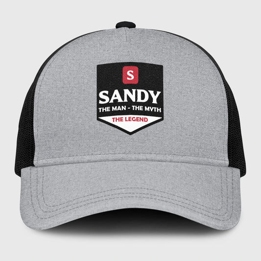 The Man The Myth The Legend Gray Mesh Cap SANDY 13K1 C189PF