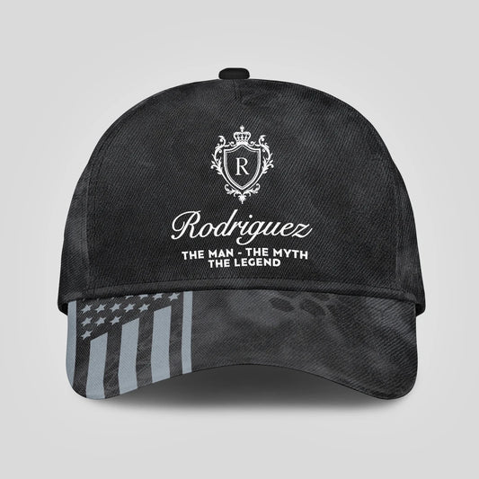 The Man The Myth The Legend America Black Camo Cap RODRIGUEZ 13K1 C173PF