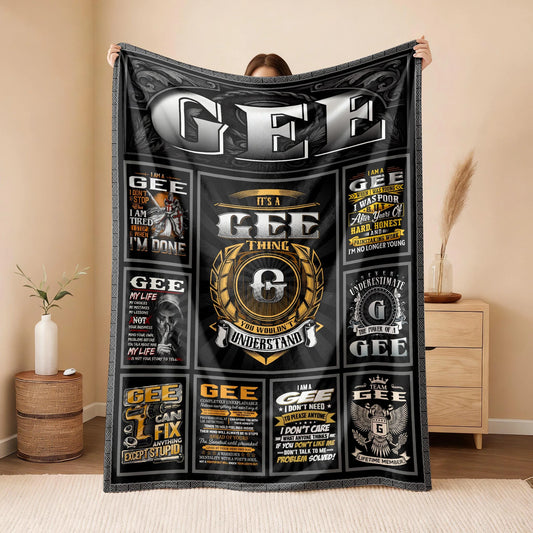 GEE Personalized Blanket | Custom Name Cozy Throw Gift 13K5-BK2