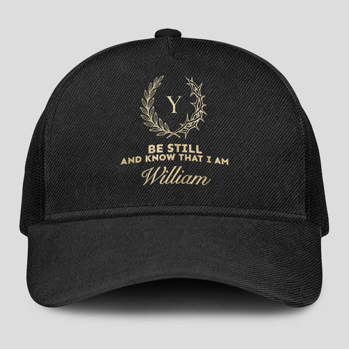 Be Still And Know That I Am Name Black Mesh Cap WILLIAM 13K1 C202PF