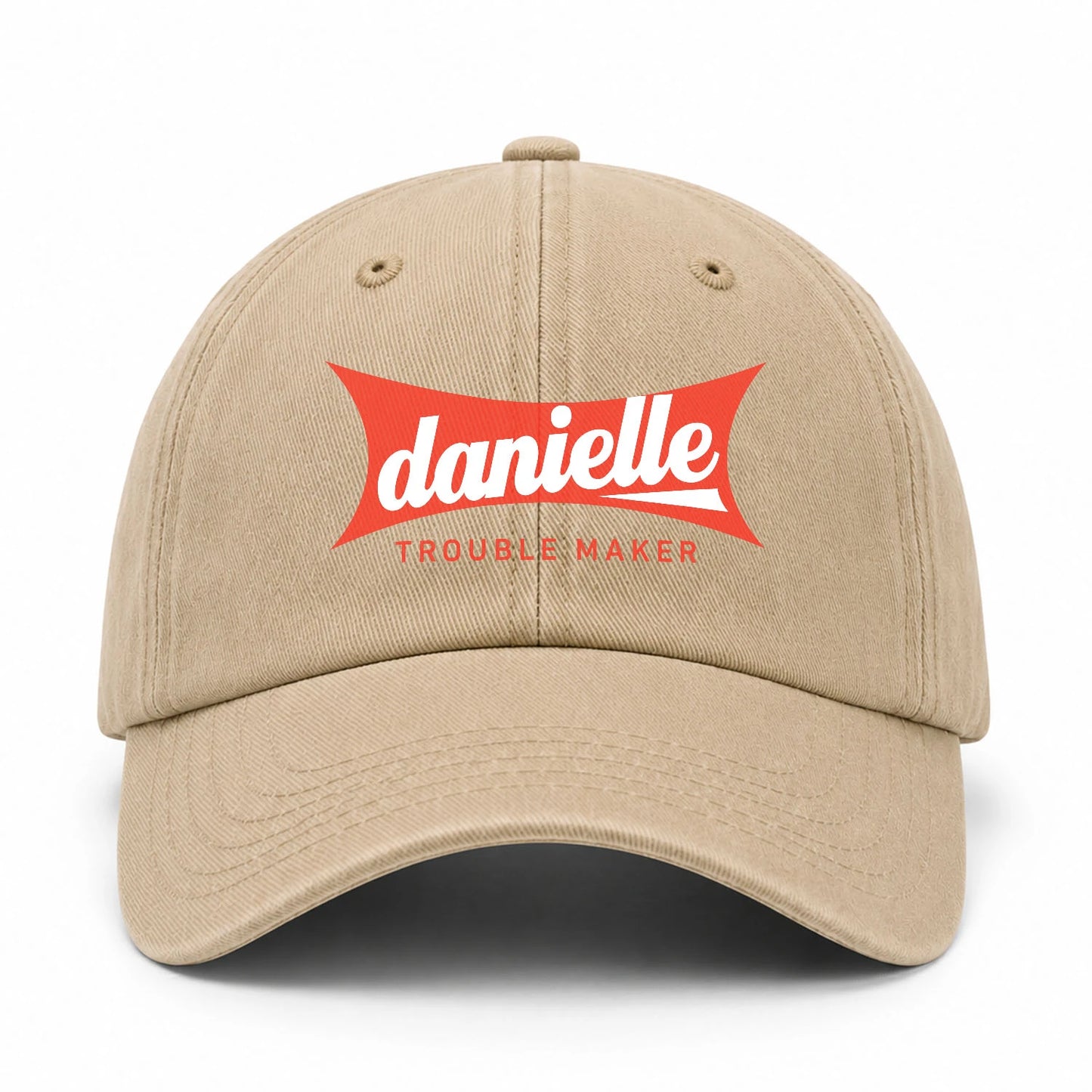 Trouble Maker Red Logo Washed Cap DANIELLE 13K1 C78PF