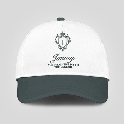 The Man The Myth The Legend Elegant Gray And White Cap JIMMY 13K1 C170PF