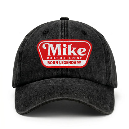 Built Different Born Legendary Red Logo Washed Cap MIKE 13K1 C63PF