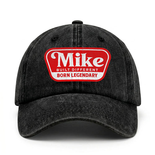 Built Different Born Legendary Red Logo Washed Cap MIKE 13K1 C63PF