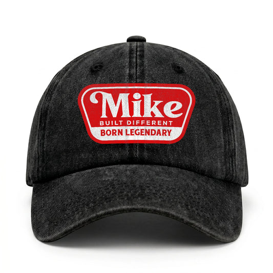 Built Different Born Legendary Red Logo Washed Cap MIKE 13K1 C63PF