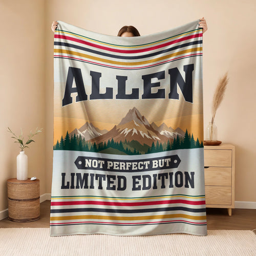 Not Perfect But Limited Edition Vintage Mountain Fleece Blanket ALLEN 13K1 BK45