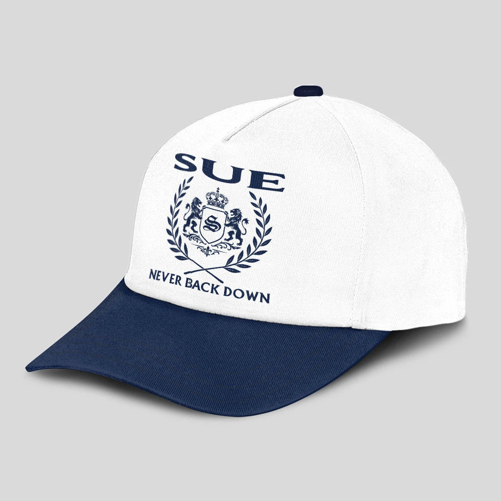 Never Back Down Blue And White Cap SUE 13K1 C59PF