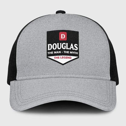 The Man The Myth The Legend Gray Mesh Cap DOUGLAS 13K1 C189PF