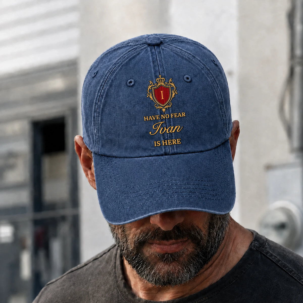 Have No Fear Your Name Is Here Luxury Washed Cap IVAN 13K1 C114PF