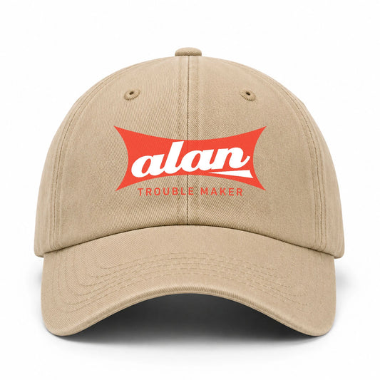Trouble Maker Red Logo Washed Cap ALAN 13K1 C78PF