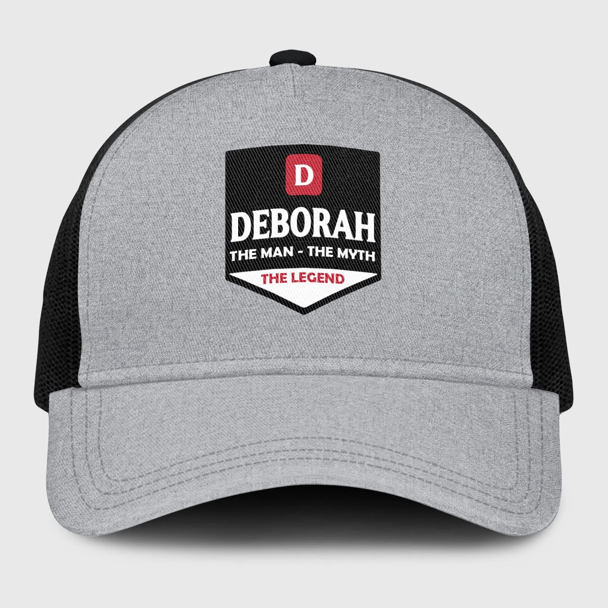 The Man The Myth The Legend Gray Mesh Cap DEBORAH 13K1 C189PF