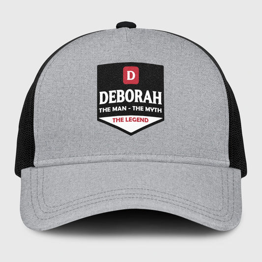 The Man The Myth The Legend Gray Mesh Cap DEBORAH 13K1 C189PF
