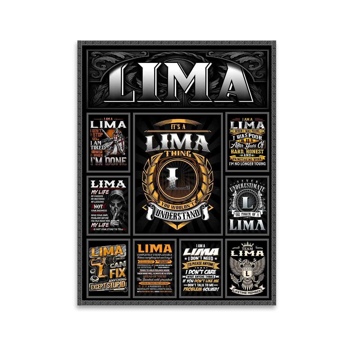 LIMA Personalized Sponge Floor Mat – Custom Printed Home Decor 13K1-AR2