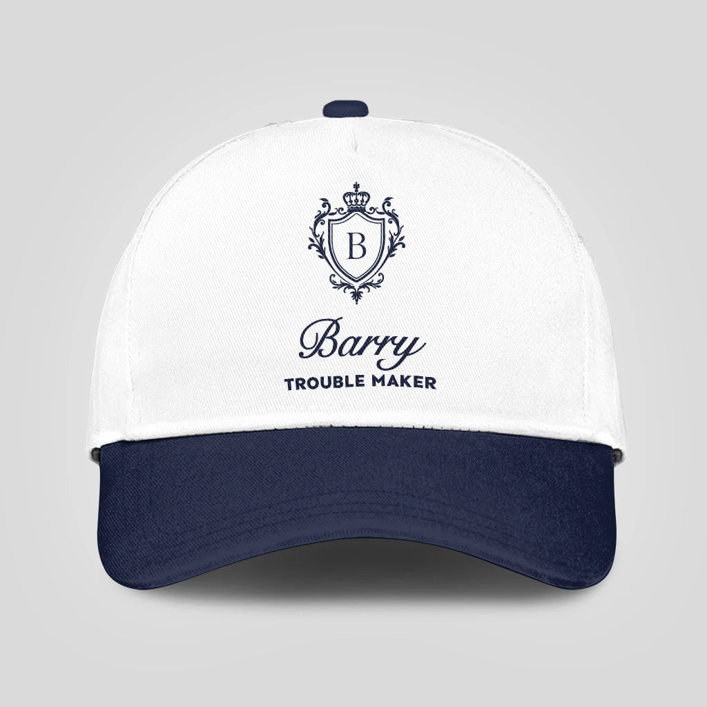 Trouble Maker Funny Blue And White Cap BARRY 13K1 C152PF