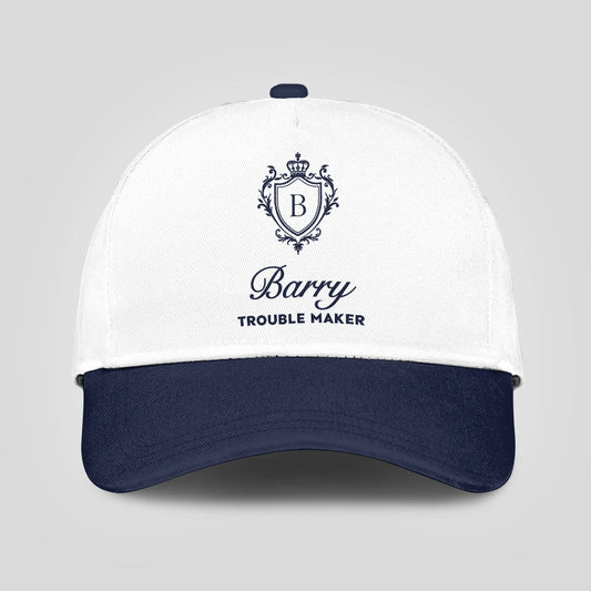 Trouble Maker Funny Blue And White Cap BARRY 13K1 C152PF