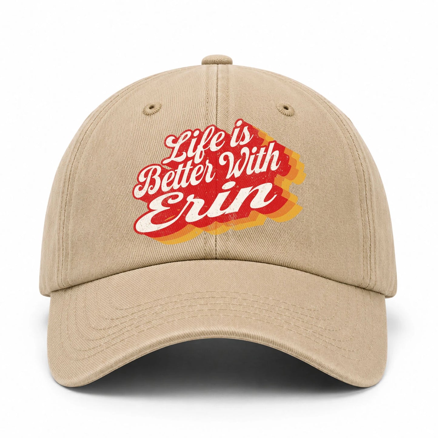 Life Is Better With Your Name Vintage Washed Cap ERIN 13K1 C67PF