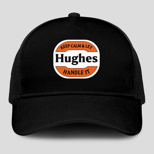 Keep Calm & Let Your Name Handle It Black Mesh Cap HUGHES 13K1 C199PF