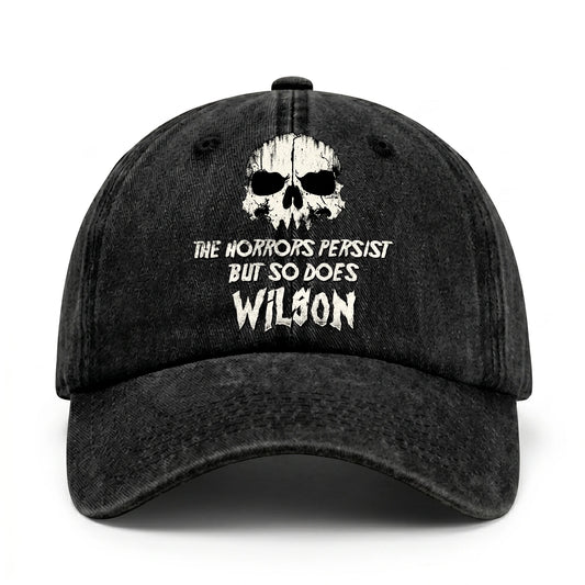 The Horrors Persist But So Does Your Name Cool Skull Washed Cap WILSON 13K1 C134PF