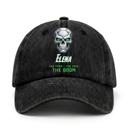 The Fear The Fate The Doom Skull Washed Cap ELENA 13K1 C99PF
