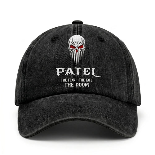 Your Name The Fear The Fate The Doom Skull Washed Cap PATEL 13K1 C98PF