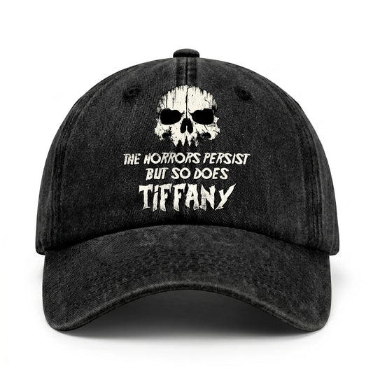 The Horrors Persist But So Does Your Name Cool Skull Washed Cap TIFFANY 13K1 C134PF
