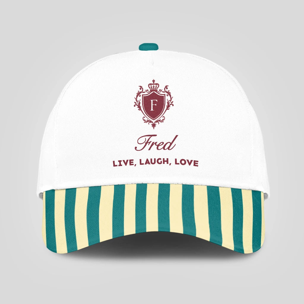 Live Laugh Love Green And Yellow Royal Cap FRED 13K1 C122PF