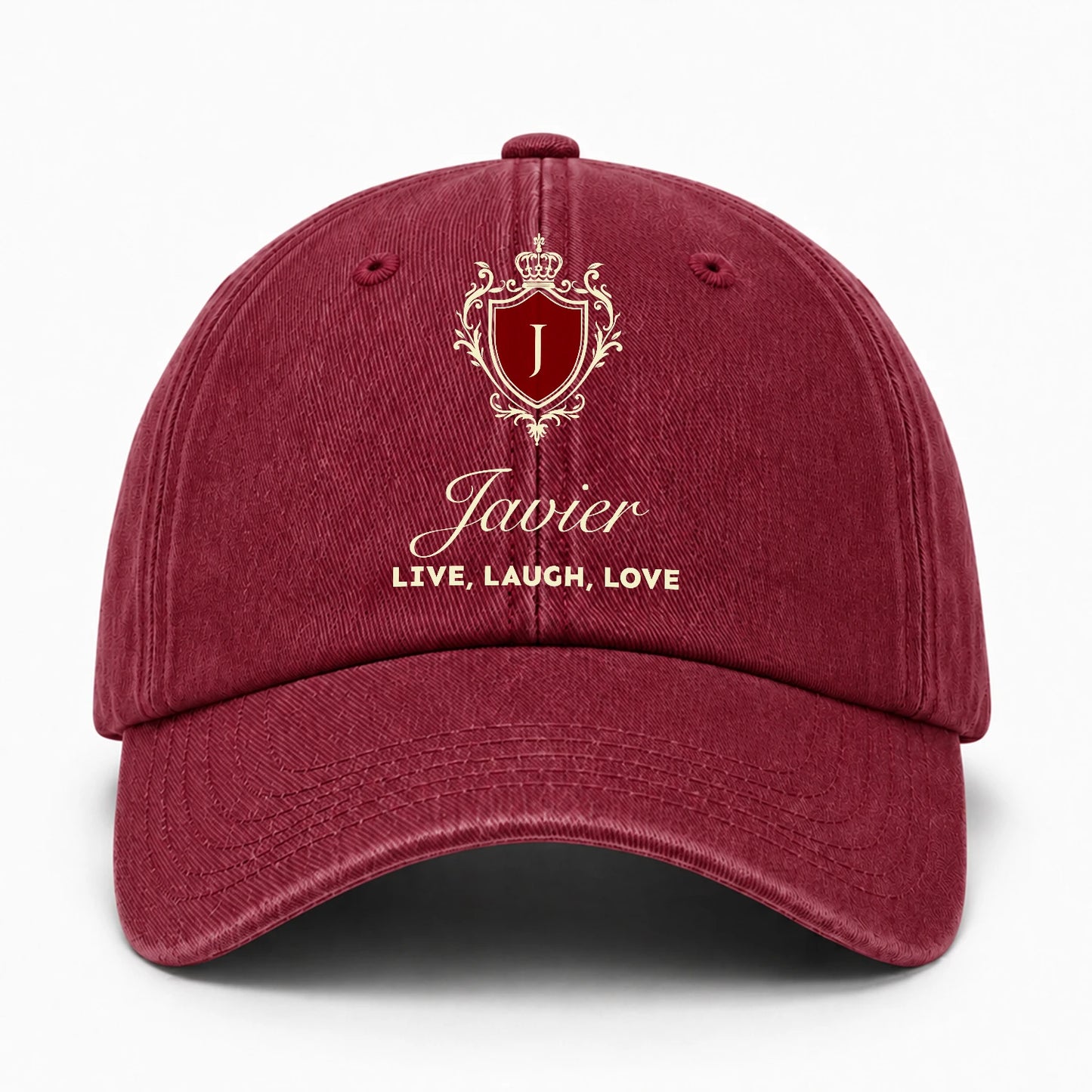 Live Laugh Love Elegant Burgundy Washed Cap JAVIER 13K1 C89PF
