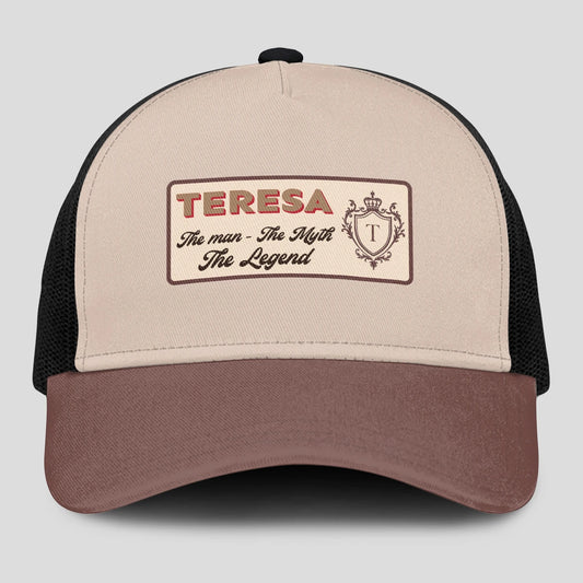 The Man The Myth The Legend Brown And Beige Mesh Cap TERESA 13K1 C213PF