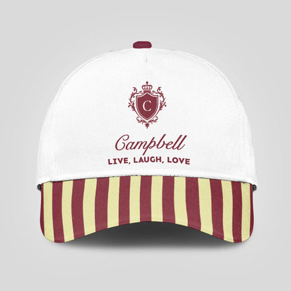 Live Laugh Love Burgundy And Yellow Cap CAMPBELL 13K1 C120PF