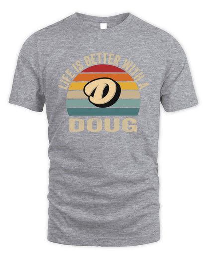 Life Is Better with Name Vintage Sun Shirt DOUG M1-50 / Unisex Standard T-Shirt / sport grey