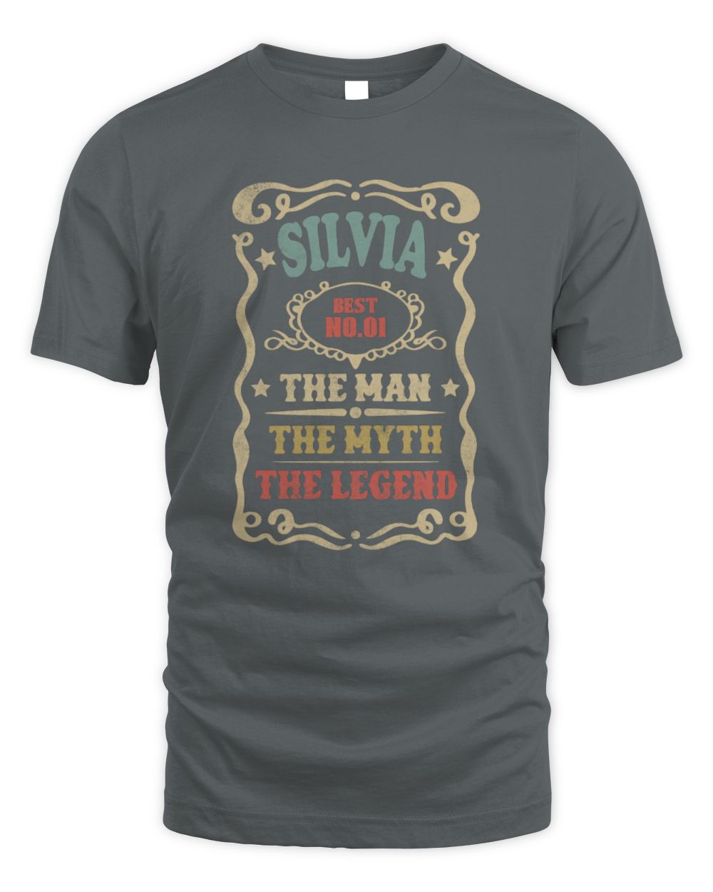 The Man The Myth The Legend Vintage Gold Wine Shirt SILVIA M1-52 / Unisex Standard T-Shirt / charcoal