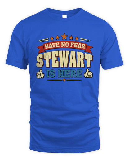 Have No Fear Your Name Is Here Cool Graphic T-Shirt STEWART M1-71 / Unisex Standard T-Shirt / royal