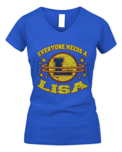 Everyone Needs a Your Name Shirt LISA M1-76 / Women's V-Neck T-Shirt / royal