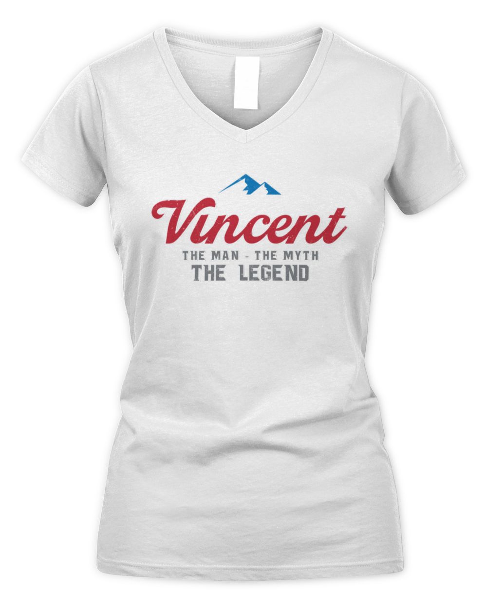 The Man The Myth The Legend Coors Light Beer T-Shirt VINCENT M1-S84 / Women's V-Neck T-Shirt / white