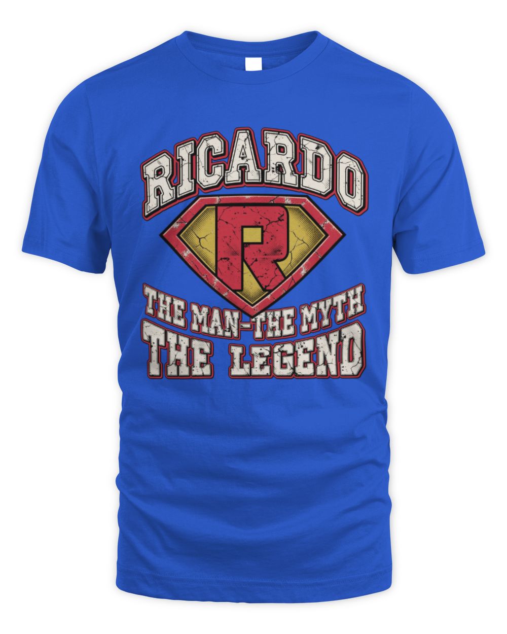 The Man The Myth The Legend Superman Graphic T-Shirt RICARDO M1-74 / Unisex Standard T-Shirt / royal